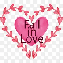 粉红色爱心花藤边框-空若网 粉红色爱心花藤边框-空若网