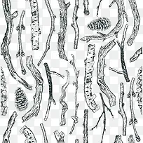 枯木树枝花纹-空若网 枯木树枝花纹-空若网