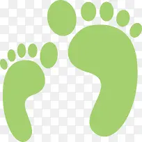绿色脚丫矢量素材-空若网 绿色脚丫矢量素材-空若网
