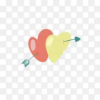 卡通心心相印免抠素材-空若网 卡通心心相印免抠素材-空若网