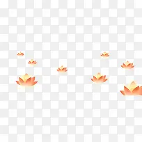 卡通手绘创意中元节莲花灯-空若网 卡通手绘创意中元节莲花灯-空若网