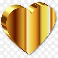 金色立体爱心素材-空若网 金色立体爱心素材-空若网
