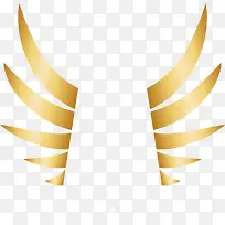 矢量手绘金色翅膀-空若网 矢量手绘金色翅膀-空若网