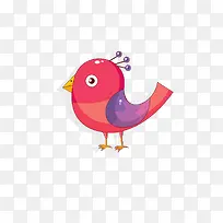 红色小鸟侧面-空若网 红色小鸟侧面-空若网