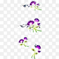 紫色荧光莲花矢量花纹装饰素材-空若网 紫色荧光莲花矢量花纹装饰素材-空若网