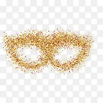 奢华金色粒子面具碎片矢量png-空若网 奢华金色粒子面具碎片矢量png-空若网