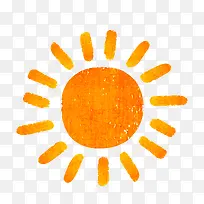 橙色手绘太阳-空若网 橙色手绘太阳-空若网