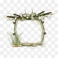 小草装饰木框-空若网 小草装饰木框-空若网