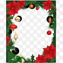 手绘圣诞节圣诞边框装饰-空若网 手绘圣诞节圣诞边框装饰-空若网