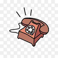 卡通插画复古电话-空若网 卡通插画复古电话-空若网