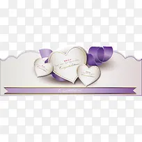 紫色彩带心型巧克力元素-空若网 紫色彩带心型巧克力元素-空若网