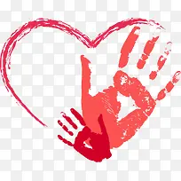 爱心手印-空若网 爱心手印-空若网