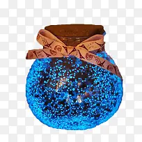 蓝色灯光蝴蝶结玻璃心愿瓶-空若网 蓝色灯光蝴蝶结玻璃心愿瓶-空若网