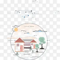 创意剪纸田野插画设计矢量图-空若网 创意剪纸田野插画设计矢量图-空若网