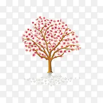 手绘桃花树-空若网 手绘桃花树-空若网