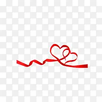 红色爱心丝带-空若网 红色爱心丝带-空若网