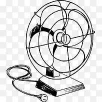 手绘电扇-空若网 手绘电扇-空若网