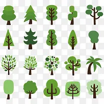 矢量树木合集素材-空若网 矢量树木合集素材-空若网