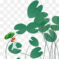 卡通手绘夏至海报-空若网 卡通手绘夏至海报-空若网