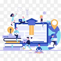 商务金融办公插画-空若网 商务金融办公插画-空若网