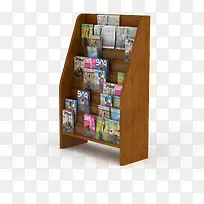 棕色小型书架时尚杂志书-空若网 棕色小型书架时尚杂志书-空若网