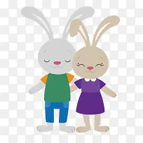 手绘卡通可爱小兔子-空若网 手绘卡通可爱小兔子-空若网