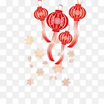喜庆红色灯笼免抠下载-空若网 喜庆红色灯笼免抠下载-空若网