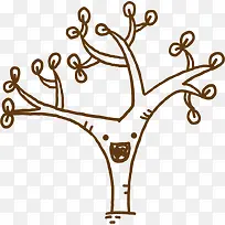 时尚插画创意大树造型-空若网 时尚插画创意大树造型-空若网