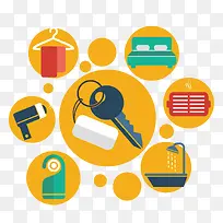 扁平化钥匙开启服务元素-空若网 扁平化钥匙开启服务元素-空若网