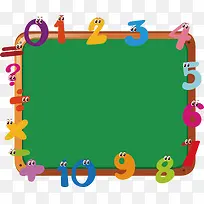 卡通数字黑板-空若网 卡通数字黑板-空若网