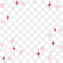 粉红色爱心星星花纹-空若网 粉红色爱心星星花纹-空若网