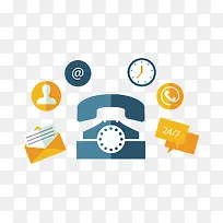 矢量电话和图标-空若网 矢量电话和图标-空若网