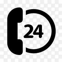 24小时电话图标-空若网 24小时电话图标-空若网