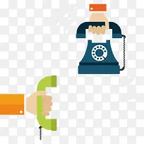 矢量手和电话-空若网 矢量手和电话-空若网