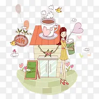 咖啡小屋的女孩-空若网 咖啡小屋的女孩-空若网