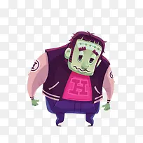 卡通万圣夜科学怪人矢量-空若网 卡通万圣夜科学怪人矢量-空若网