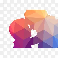 彩色人物剪影素材-空若网 彩色人物剪影素材-空若网