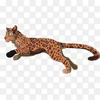 矢量卡通奔跑的猎豹-空若网 矢量卡通奔跑的猎豹-空若网