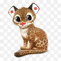 矢量水彩可爱猎豹-空若网 矢量水彩可爱猎豹-空若网