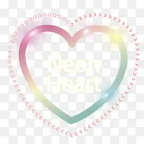 精美七彩霓虹爱心边框-空若网 精美七彩霓虹爱心边框-空若网