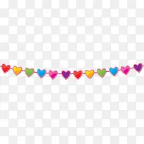 彩色爱心挂饰图案-空若网 彩色爱心挂饰图案-空若网