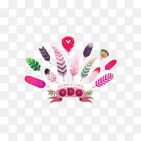 羽毛插画-空若网 羽毛插画-空若网