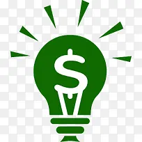 矢量绿色创意灯泡-空若网 矢量绿色创意灯泡-空若网