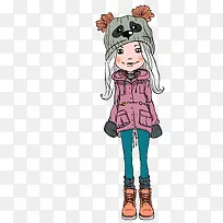 穿淡粉色上衣的女孩子-空若网 穿淡粉色上衣的女孩子-空若网