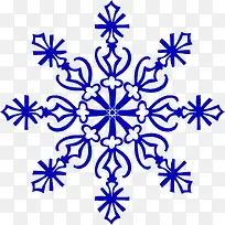 蓝色简约雪花-空若网 蓝色简约雪花-空若网