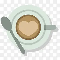 情人节爱心咖啡矢量图-空若网 情人节爱心咖啡矢量图-空若网