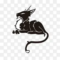 手绘猫咪剪影-空若网 手绘猫咪剪影-空若网