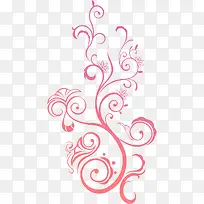 红色树枝花纹背景-空若网 红色树枝花纹背景-空若网