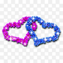 紫红相配的爱心花-空若网 紫红相配的爱心花-空若网