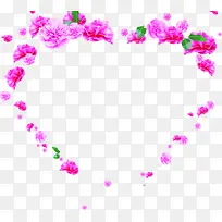 紫色手绘花朵装饰爱心-空若网 紫色手绘花朵装饰爱心-空若网